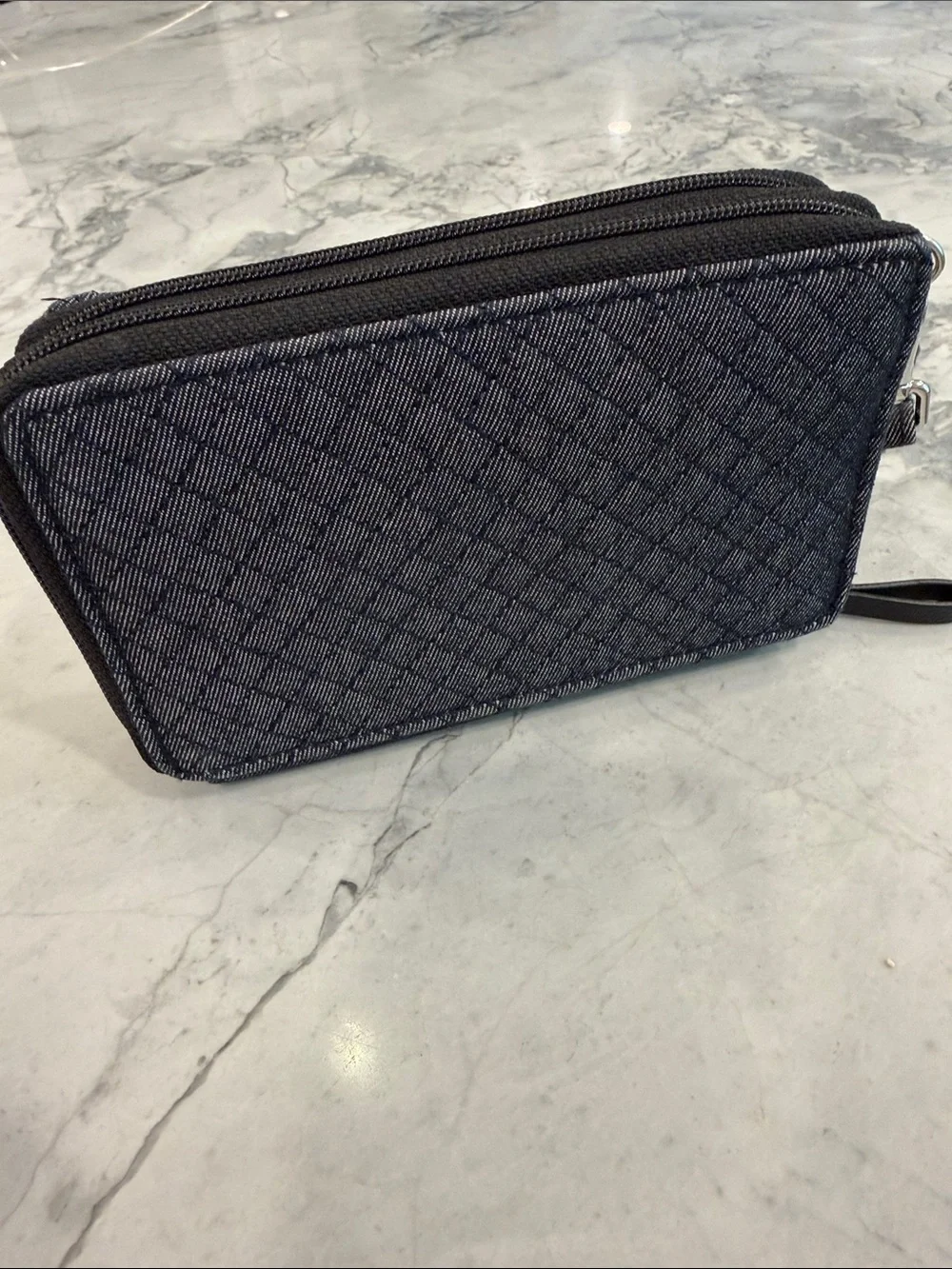 Vera Bradley Quilted Denim-Style Wristlet in Dark Blue-Gray - Picture 5 of 13